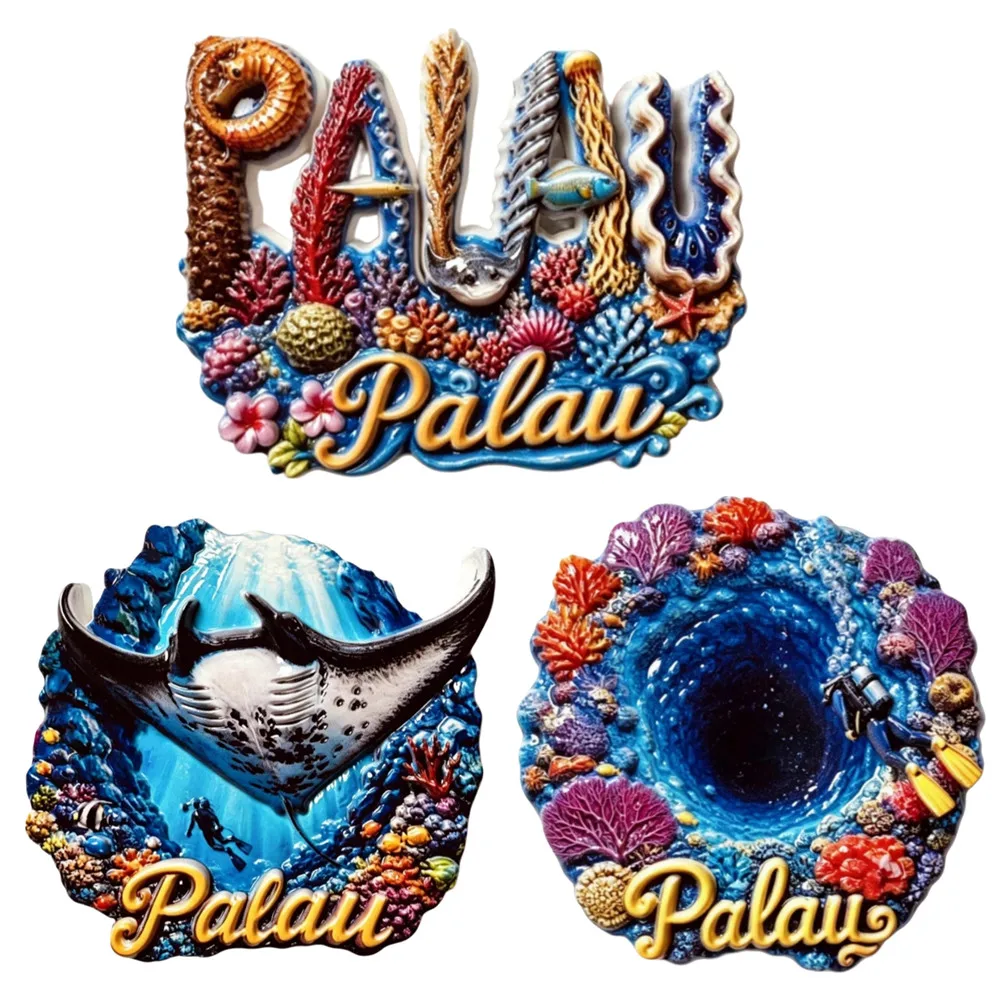 Asia  Palau  3D Fridge Magnets Tourism Souvenir Refrigerator Magnets Sticker