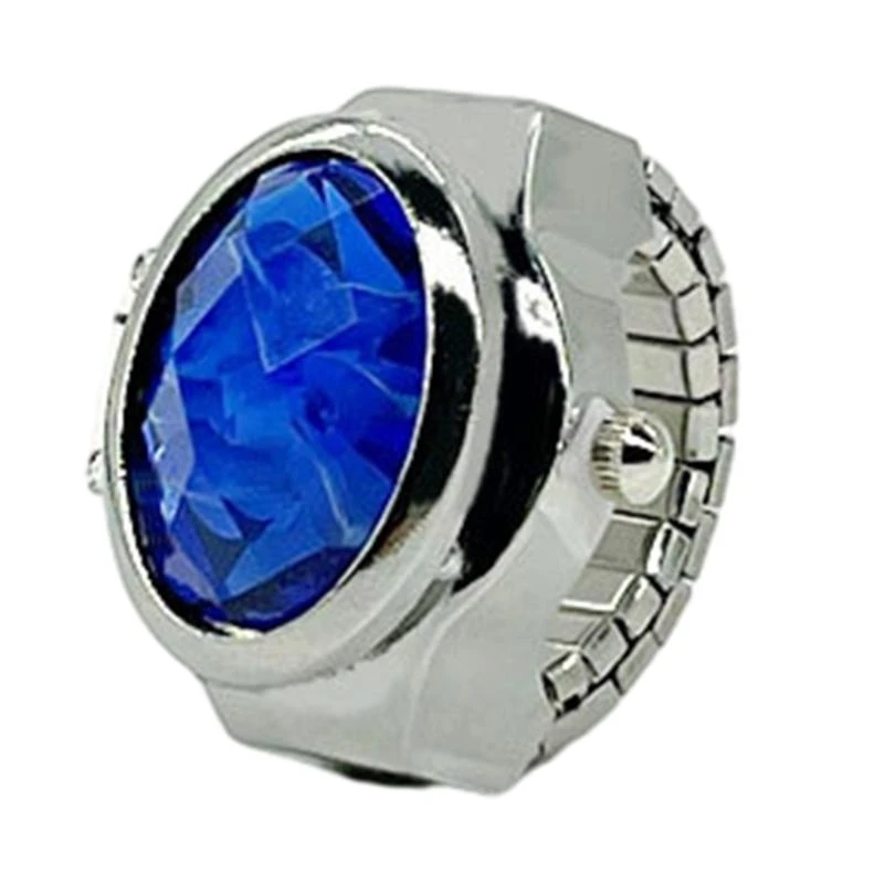 Fashionable Finger Watch Elastic Strap Watches Finger Jewelry Clock Unique Finger Rings Watch Rings Alloy Material
