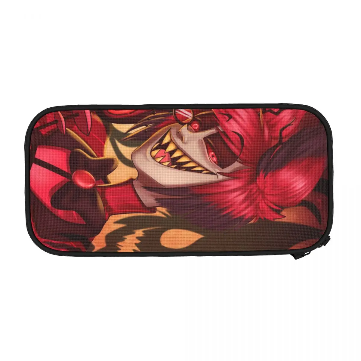 كارتون Hazbins Hotels Alastors مقلمة حامل قلم حقائب بنات بنين تخزين كبير اللوازم المدرسية سستة pencelcases