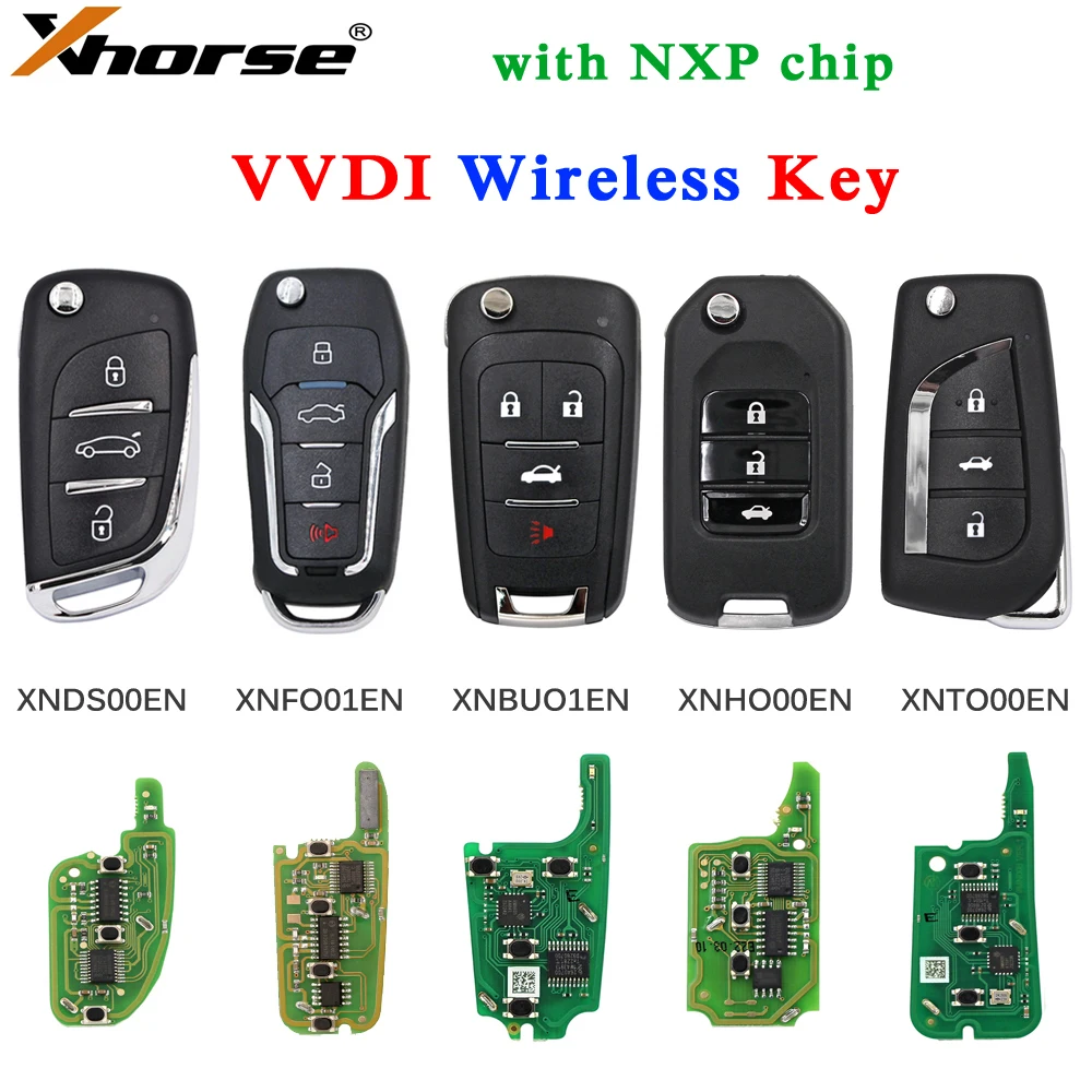 Original Xhorse VVDI Wireless Universal Remote Car Key XNDS00EN XNFO01EN XNBU01EN XNTO00EN XNHO00EN for VVDI2 VVDI Key Tool