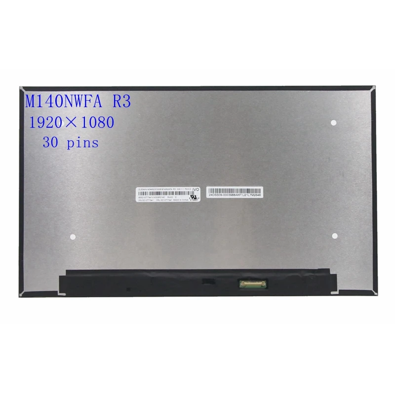 tela lcd m140nwfa r3 fru 5d10t77941 ips painel 30 pinos edp fhd 19201080 140 01