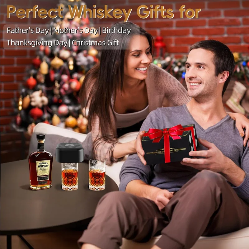 

AS60-With 6 Wood Chips Rechargeable Cocktail Smoker Kit Old Fashioned Drink Smoker Kit, Whiskey Gifts For Men,Dad,Husband