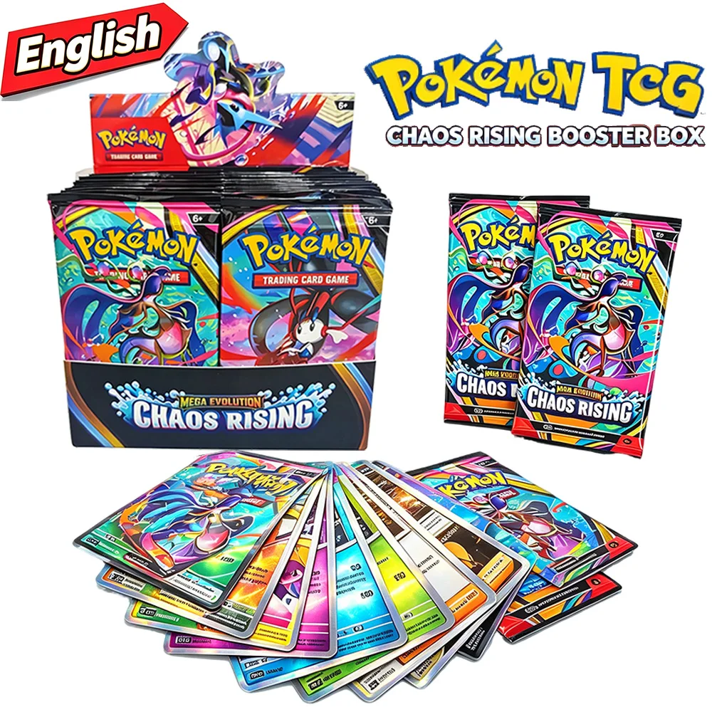 caja-de-sobres-pokemon-chaos-rising-36-paquetes-360-cartas-juego-de-cartas-coleccionables-en-ingles-juguetes-para-regalos-2026