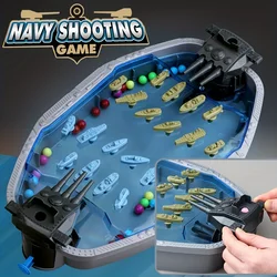 Navy Battleship Shooting Board Game Toys 2 Players Battle Shooting Marbles Family Festival Gathering Party Games Birthday Gift