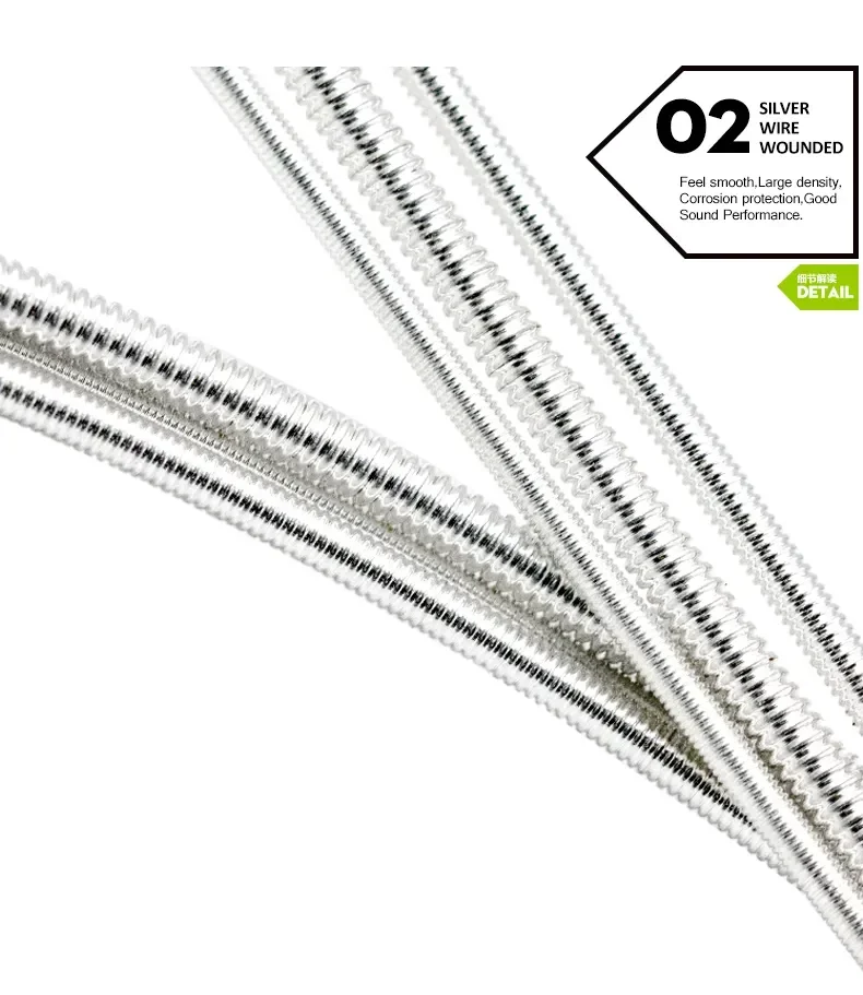 10/50 Set Orphee Klassische Gitarre Saiten Silber Überzogene Draht Nylon Saiten NX Serie 6 teile/satz Anfänger Für Klassische Gitarre teile – Detail 5