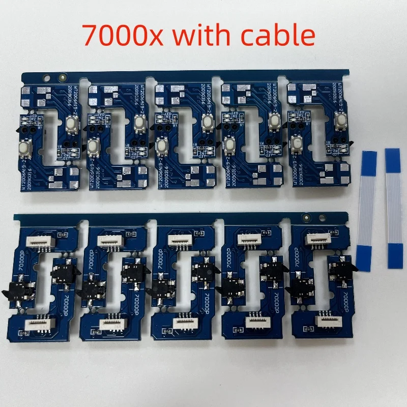 10sets/lot for PS2 Slim SCPH 70000/77000/75000 Power Switch Pcb on Off Reset Board with Flex Cable Ribbon Replacement