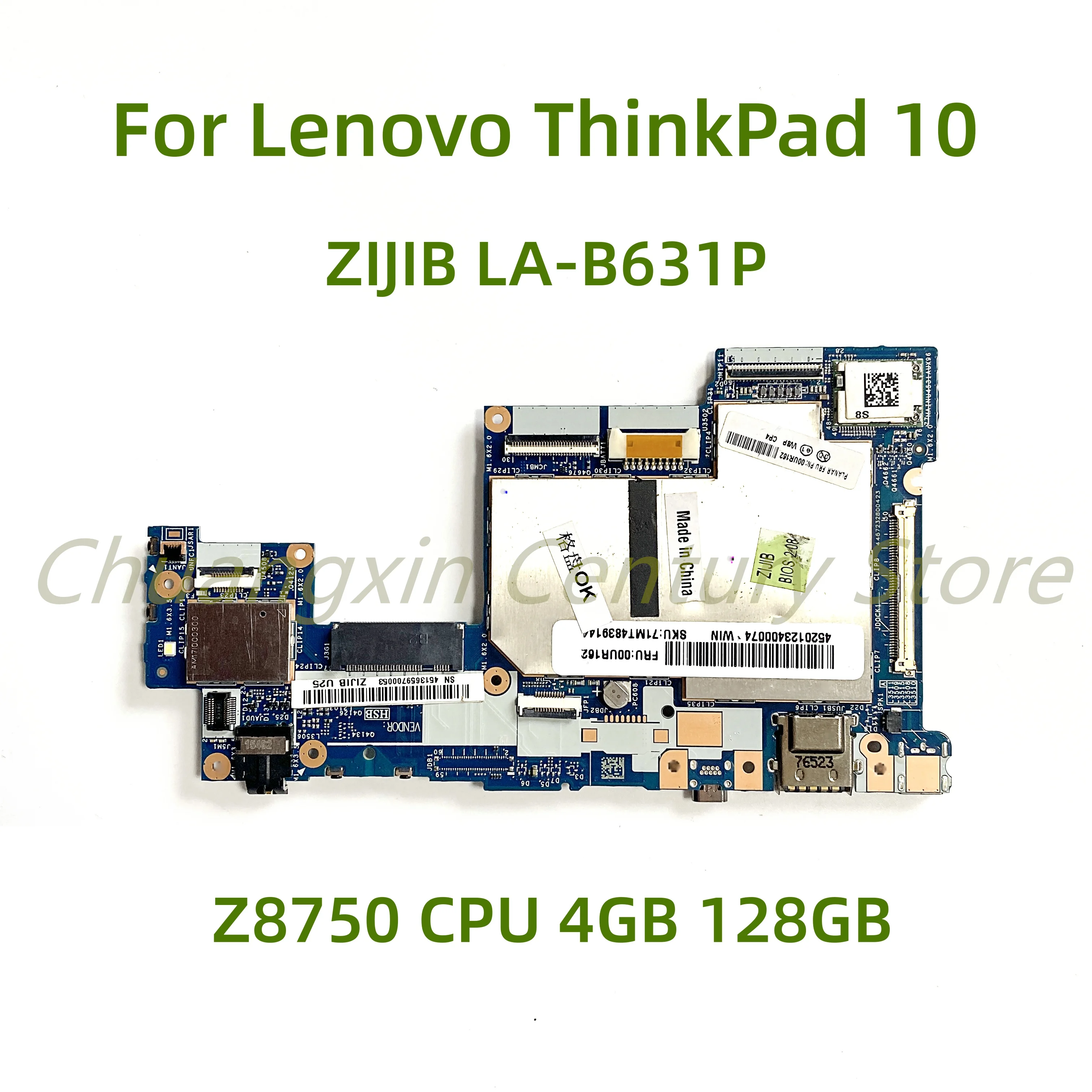 LA-B631P motherboard Suitable for Lenovo ThinkPad 10 laptop with Z8750 CPU 4GB RAM 128GB SSD 100% Tested Fully Work