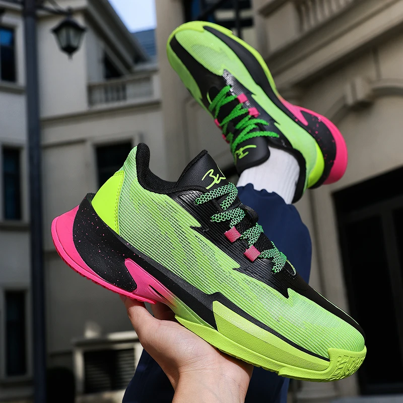 Men's Training Basketball Shoes Anti Slip Durable Cushion Lightweight Breathable Sneakers Outdoor Indoor Athletic Sport Shoes