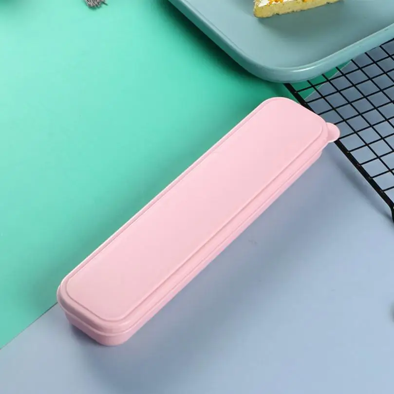 3 Colour Portable PP Material Internal Length 9.29 inches Tableware Storage Box for Cutlery Kit Travel Tableware Case