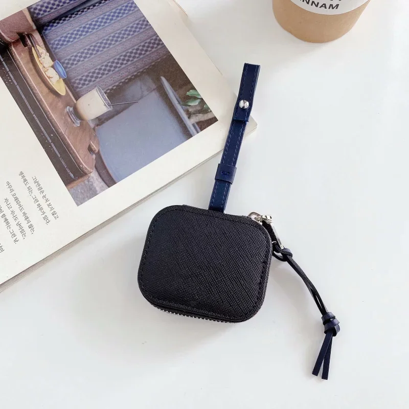 Роскошный кожаный чехол для наушников Airpods Pro, защитный чехол на молнии для наушников Apple Airpods 1 2