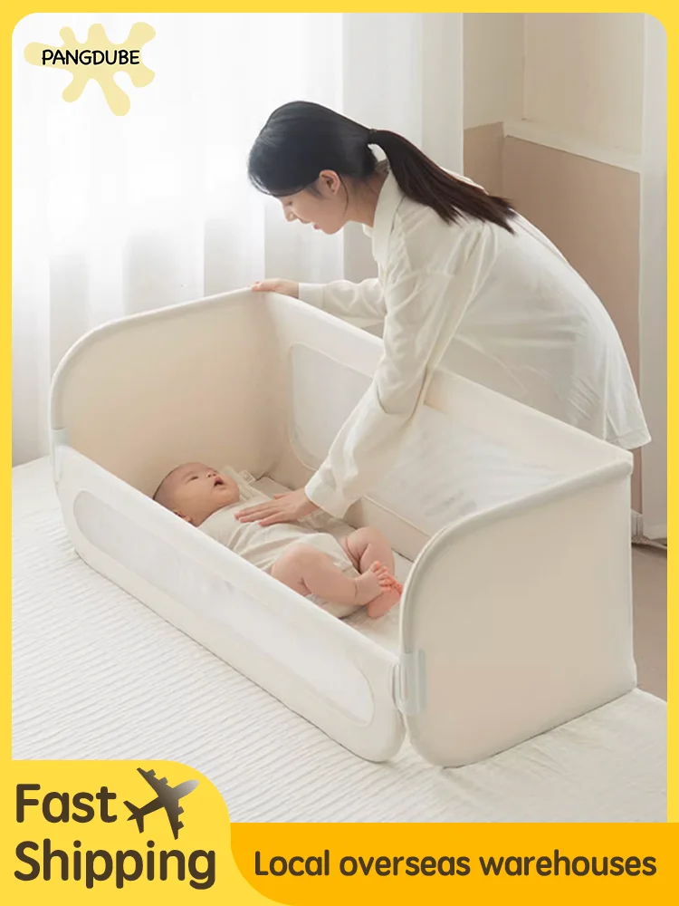 PANGDUBE Babynest Baby Bed-in-bed with Free Storage Bag&fixing Rope Kid Bed Guardrail Baby Bed Nest Baby Safety Bed Barrier