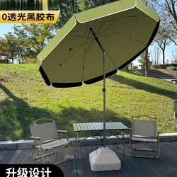 Sombrilla grande de patio – Inclinable con protección solar negra