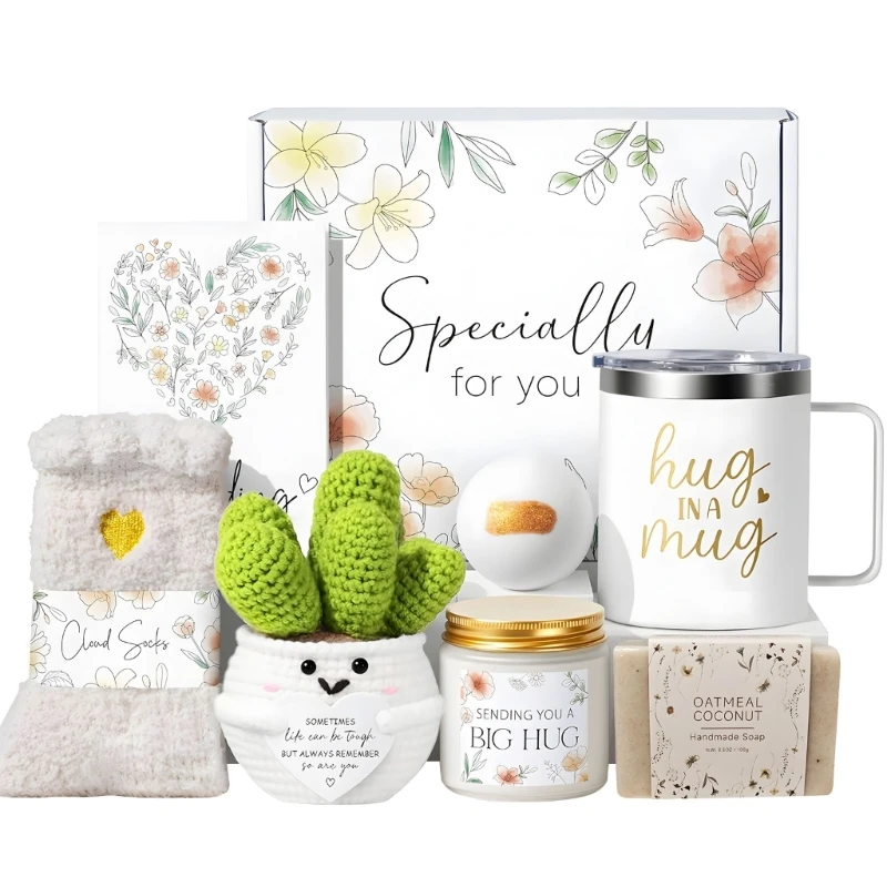 Geschenkset für Frauen, 8-teilig, Flanelldecke, Thermobecher, Duftkerze, Pflege für Sie, angenehme Erholung, Unterstützung 3 x – Detail 1