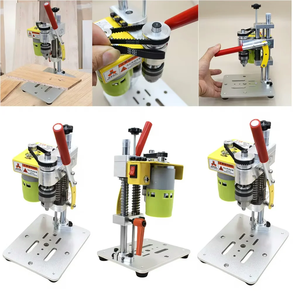 DIY High Precision Drilling Machine Mini Drill Press B10 Chuck Small Benchtop Drill Press Metal Wooden Jade DIY Crafts Tool