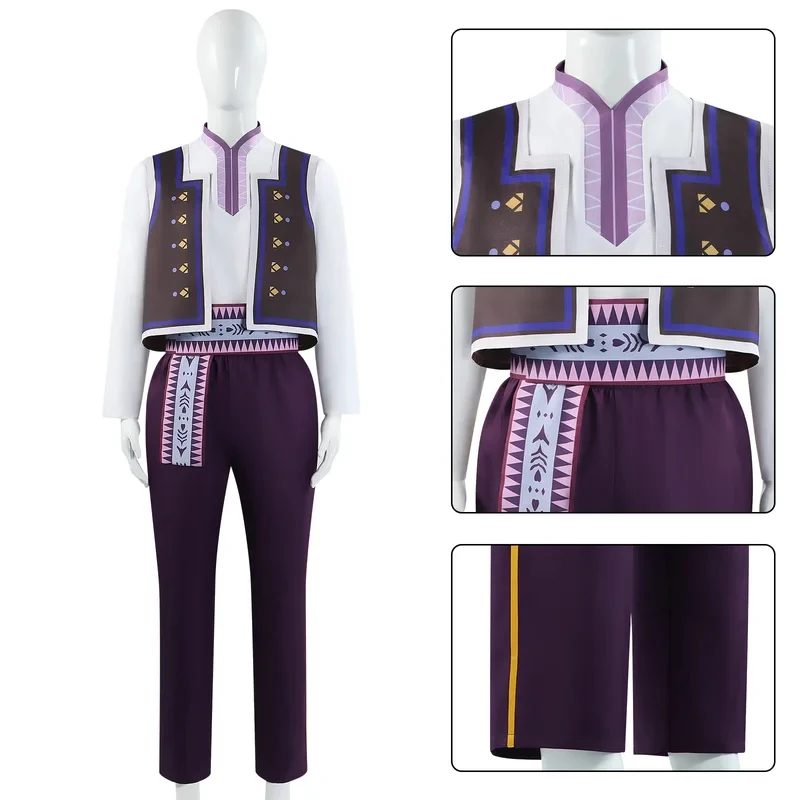 

A'5,rr\8,b/Kristoff Cosplay Proposal Costume Set Uniform Top Pants Suits Anime Halloween Carnival Party Clothing f5,j'8.k/4\