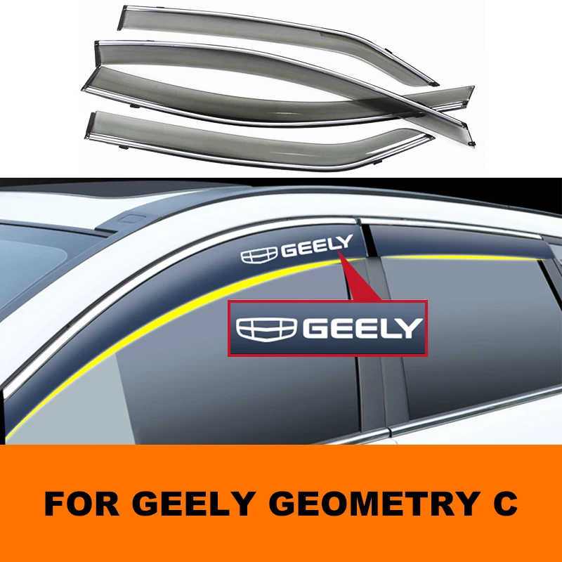 Geely Geely 기하학 C 2020 2021 2022 2023 윈도우 바이저, 자동차 액세서리, 레인 가드 디플렉터, 앞유리 레인 눈썹 차양 트림