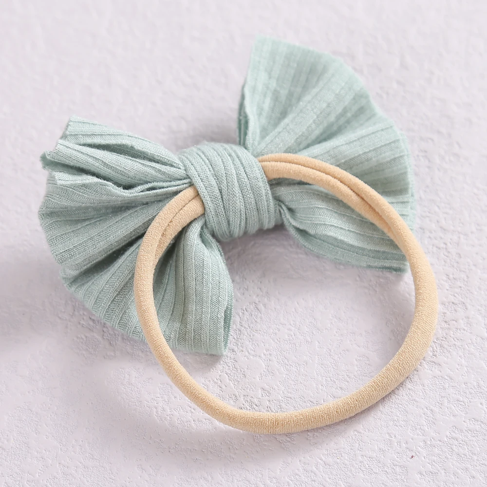 Bow Hairband For Girls Soft Elastic Nylon Hairband for Bowknot Newborn Hair Band For Girls Baby Headwear Babies Hair Accessories