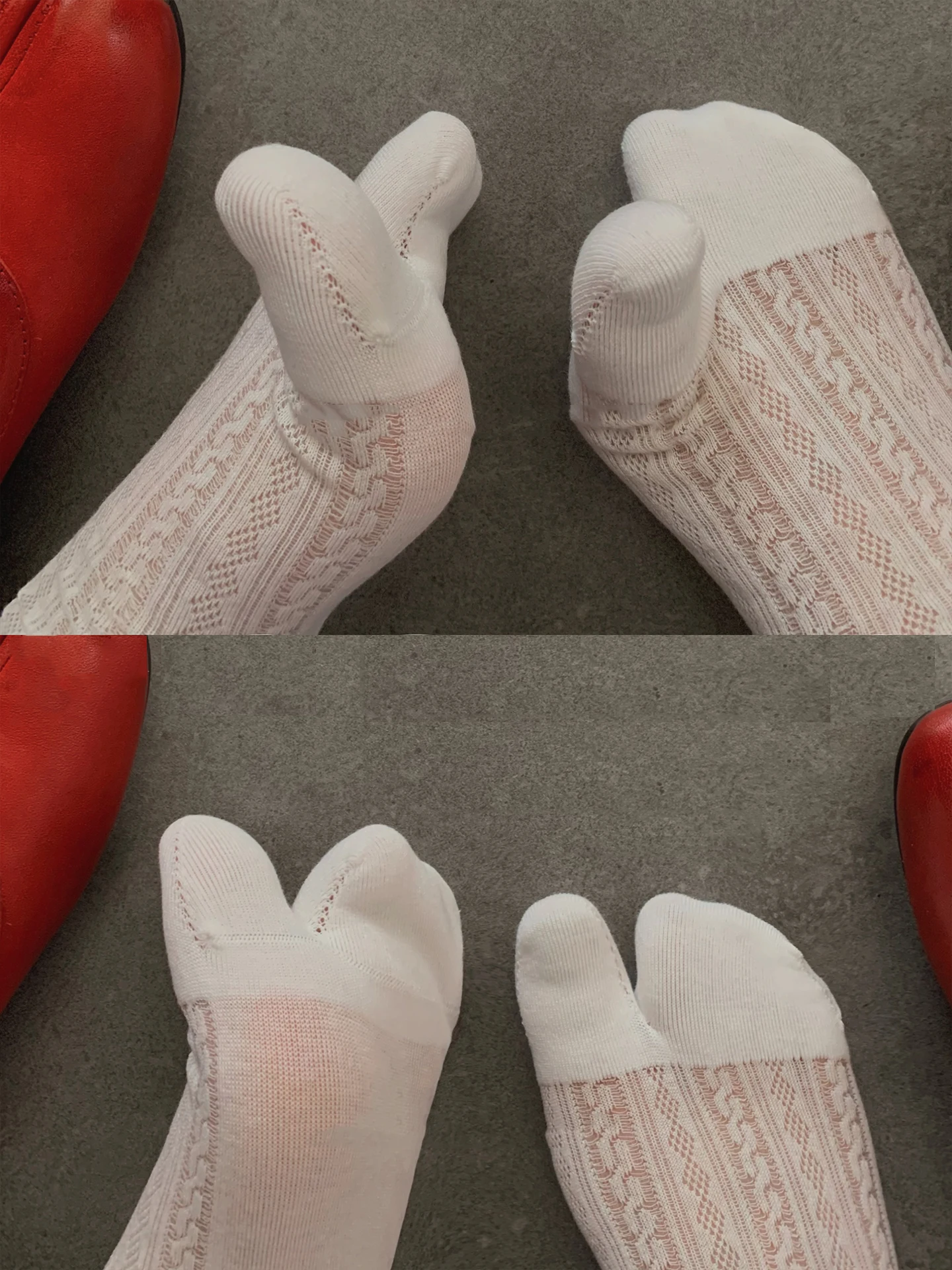 Comfortable Soft BreathableCombed Cotton Summer Thin Split Toe Woman Mesh Socks Ice Cream Candy Color Two-Toed Japanese Tabi Sox image 4