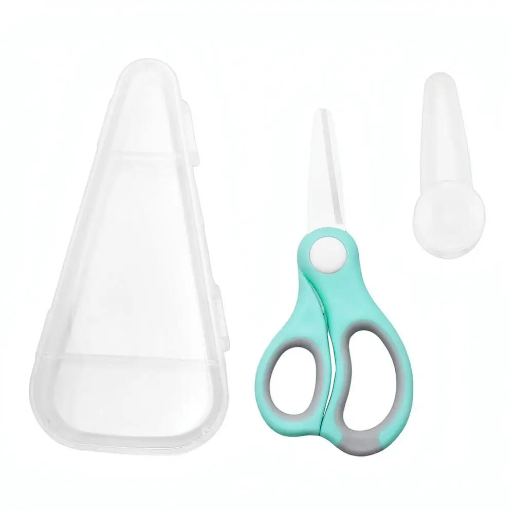 Safe Ceramic Food Scissors For Baby Toddler Kitchen Tool Infant Meal Preparation Cutter With Portable Travel Case