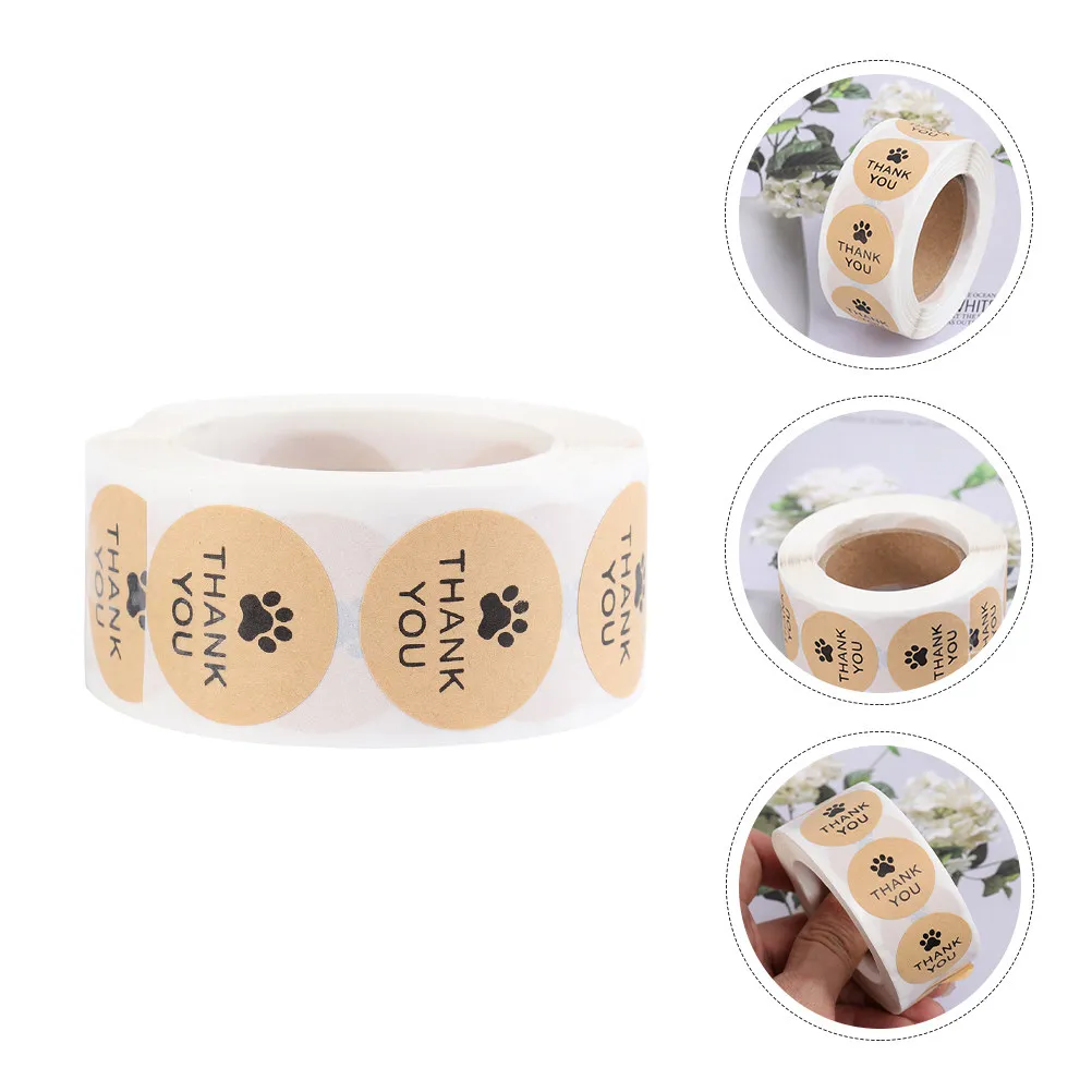 

2 рулона премиальных самоклеящихся наклеек «Спасибо» из крафт-бумаги для пакетов с конфетами, выпечкой, подарков на вечеринки, свадеб, выпускных вечеров