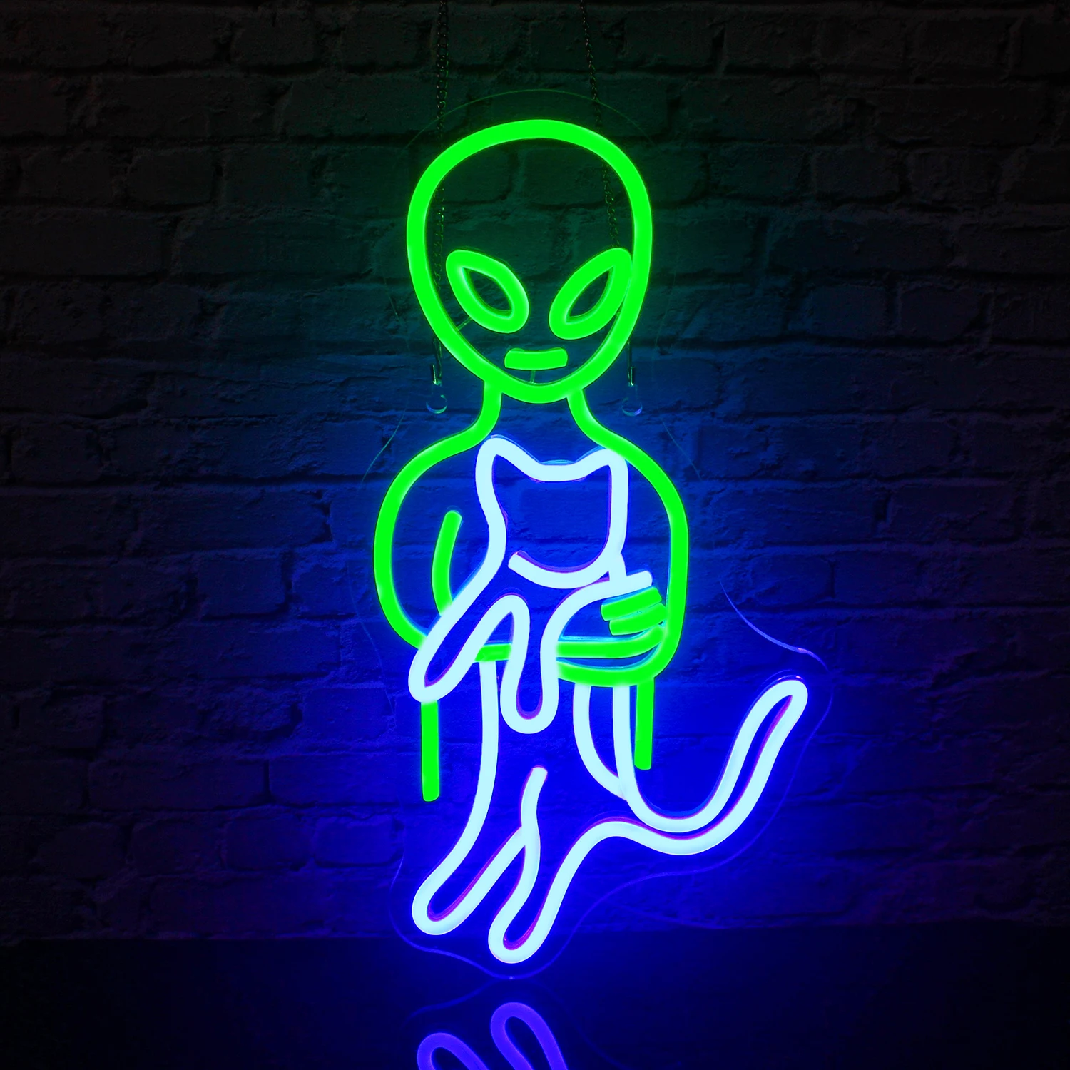 

Funny Cat Alien Neon Signs USB Powered Led Neon Light For Store Wall Decor Game Room Bedroom Party Bar Boys Kids Neon Gift