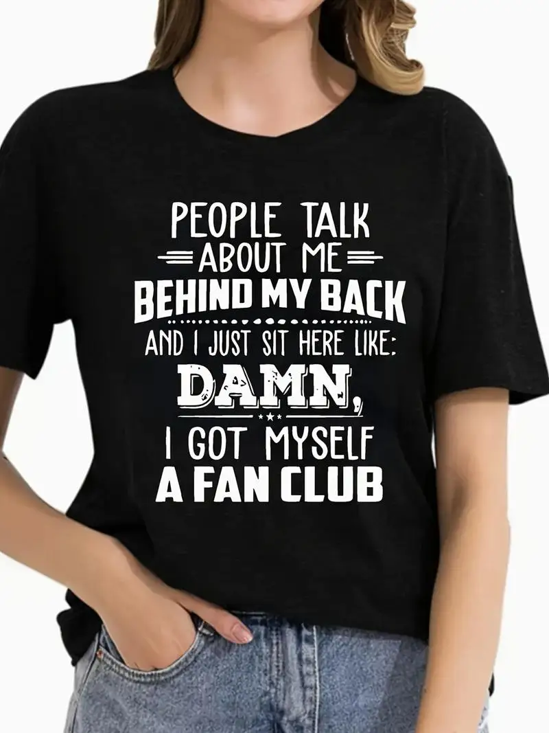 Women's Chic T-Shirt - Casual Daily Wear, Comfortable And Fashionable Top For Everyday Outfits, Spring Summer Fall, Gift Idea