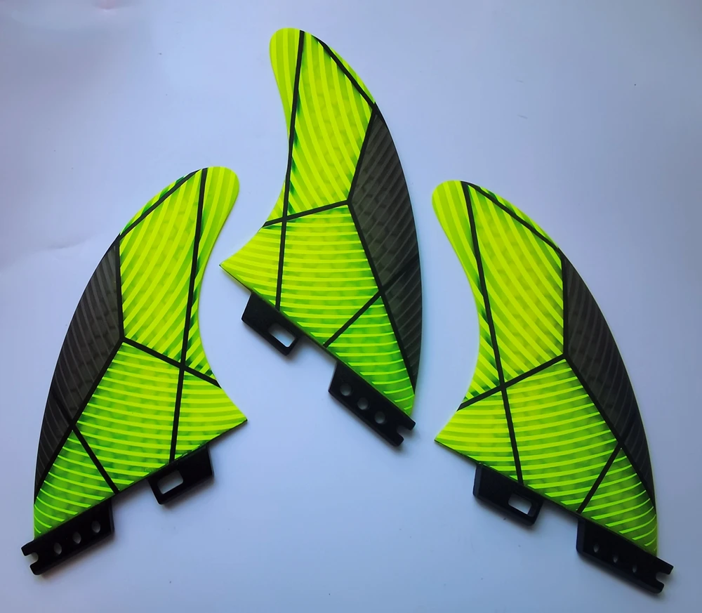 II I Surf Fins Tri Set Double Tabs Base Pure Epoxy !