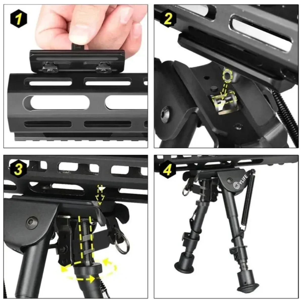 Tactical KeyMod Swivel Stud Harris Style Bipod Mount Handguard Picatinny Rail Hunting Accessories Rifle Plastic Adapter