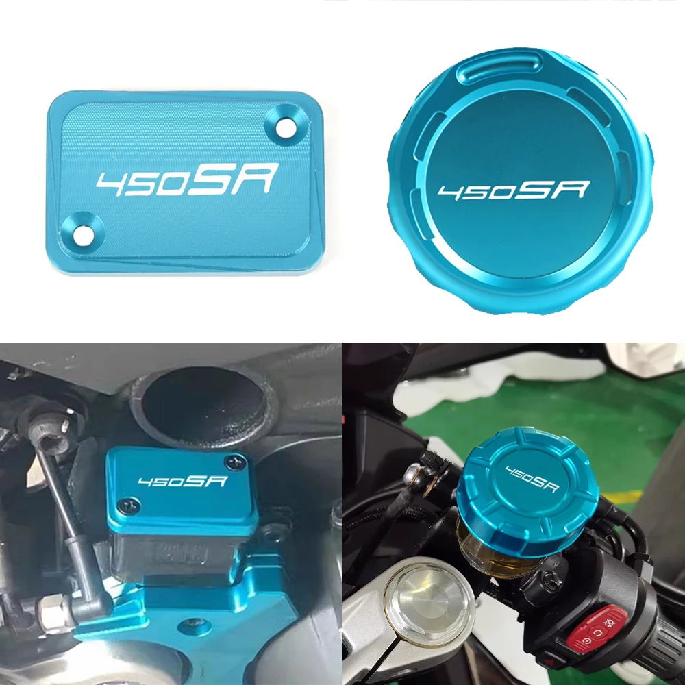 

FOR CFMOTO CF MOTO 450SR 450SS 450 SR SS 2022 2023 2024 Motorcycle Front & Rear Brake Clutch Fluid Reservoir Cover Cap Protector