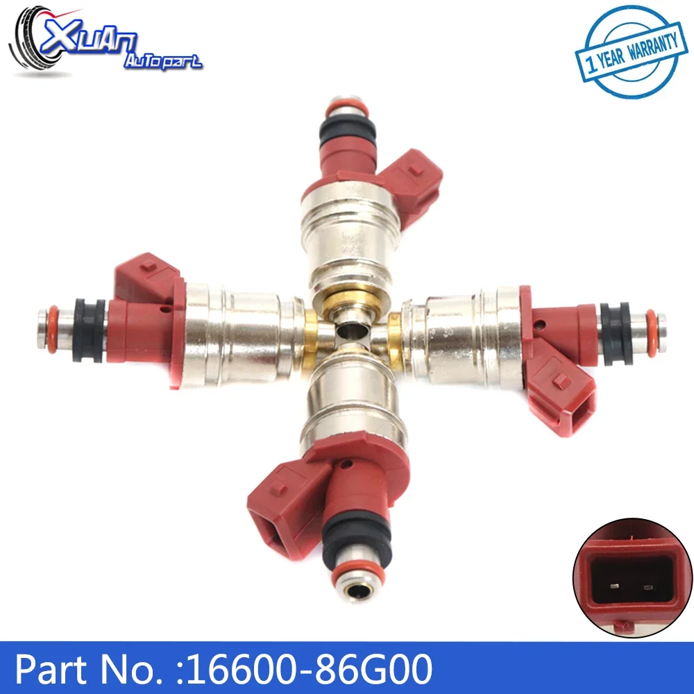 XUAN Car Fuel Injectors Nozzle 16600-86G00 For 1990-1995 Nissan D21 Pickup 1990-1995 2.4L L4 16600-86G10 JS21-1