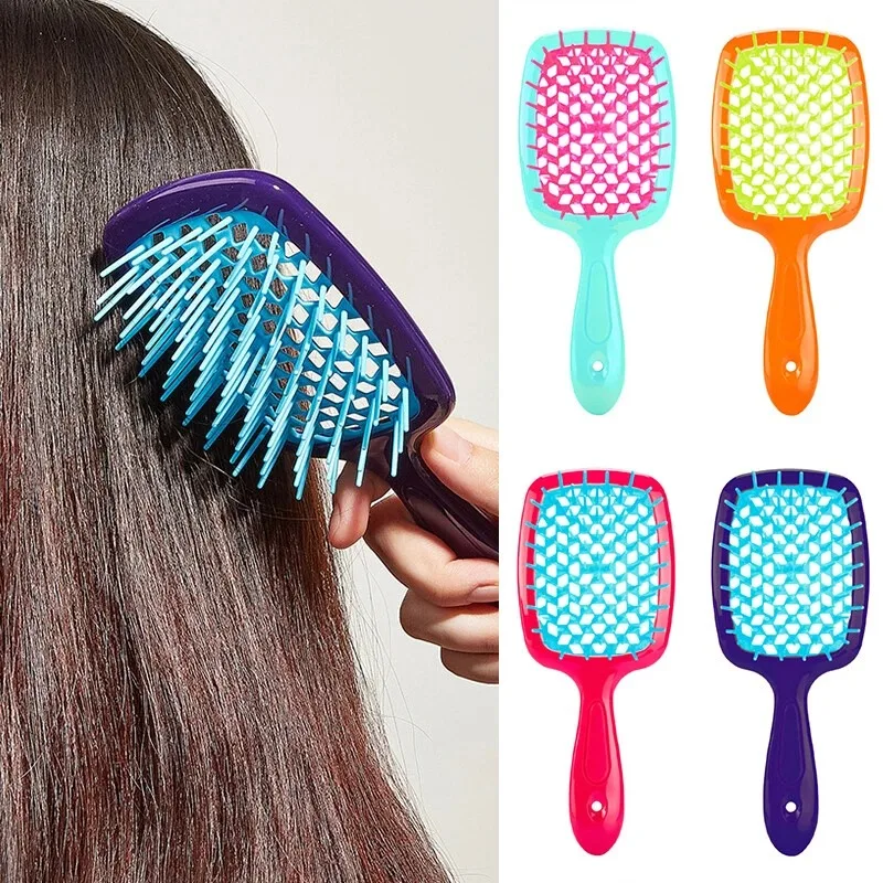 

1 PCS Hair Brush Massage Combs Dry Wet Dual Use Curly Women's Hair Clipper Salon Hairdressing Comb Styling Tools Accessories