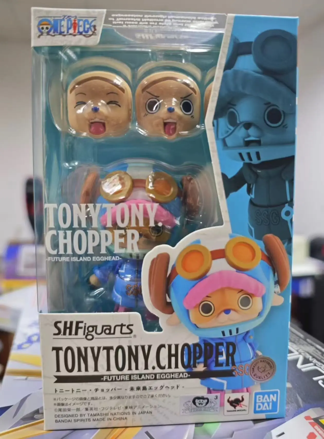 

Shf Original Bandai One Piece S.H.Figuarts Tony Choper Future Island Egghead Anime figuras modelo colección juguetes regalos