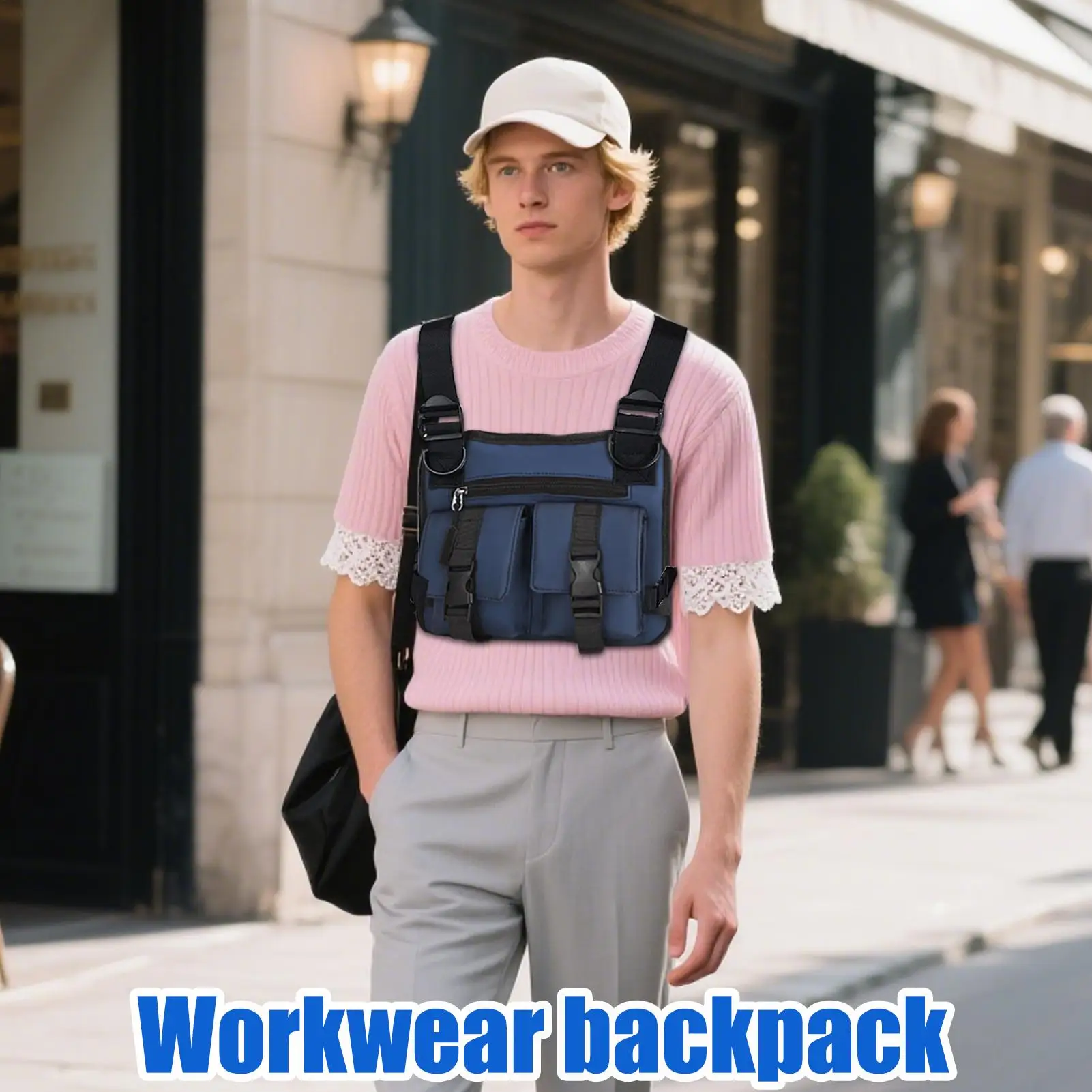 

Concealed Carry Bag For Men Adjustable Lightweight Chest Pack Personal Defense Equipment For Travel Hydration Fitness Training