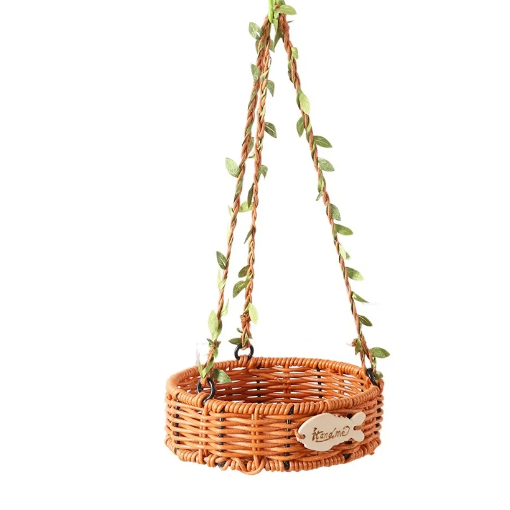 

Vintage Imitation Rattan Pet Bird Nest Hand-Woven Breathable Bird Hammock for Cage Washable Adjustable Parrot Bed Parakeet
