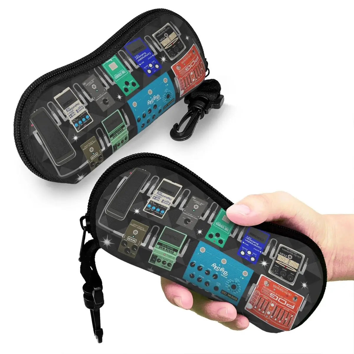

Pedalboard Of The Starz Shell Glasses Case Protective Sunglasses Box Women Men Soft Eyeglasses Bag Pouch