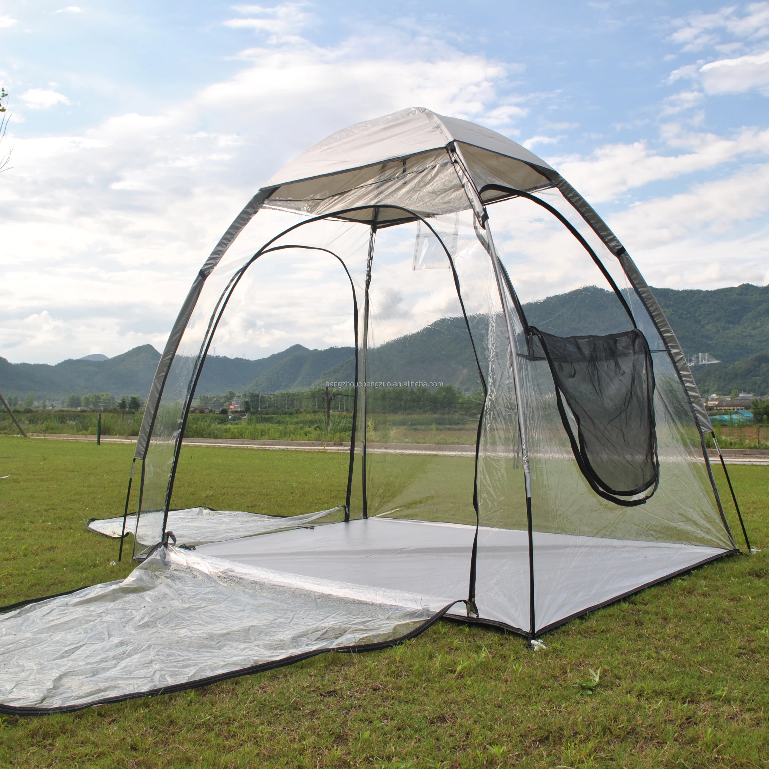 

Transparent transparent sports camping large 2-3 person, weatherproof football tent for watching sports