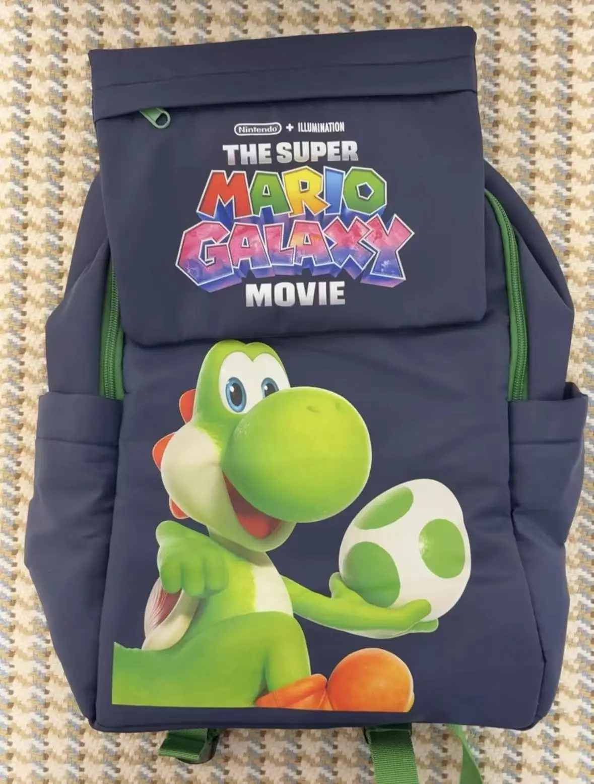 

New Official Licensed Super Mario Galaxy Movie Yoshi Backpack In Dark Blue Including Original Packaging Collectible Item