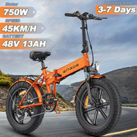 Electric Bicycle ENGWE EP-2PRO Folding 750W Powerful Motor 48V13Ah Lithium Battery E Bike Adult 20*4 Inch Fat Tire Electric Bike