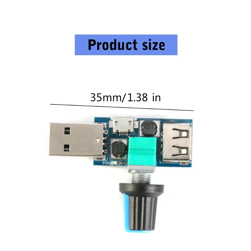 DN59 Hướng Dẫn Sử Dụng USB 4-12V 5W Bộ Điều Khiển Tốc Độ Quạt Công Tắc Điều Khiển Tốc Độ Cho Máy Tính CPU Quạt Có Thể Điều Chỉnh