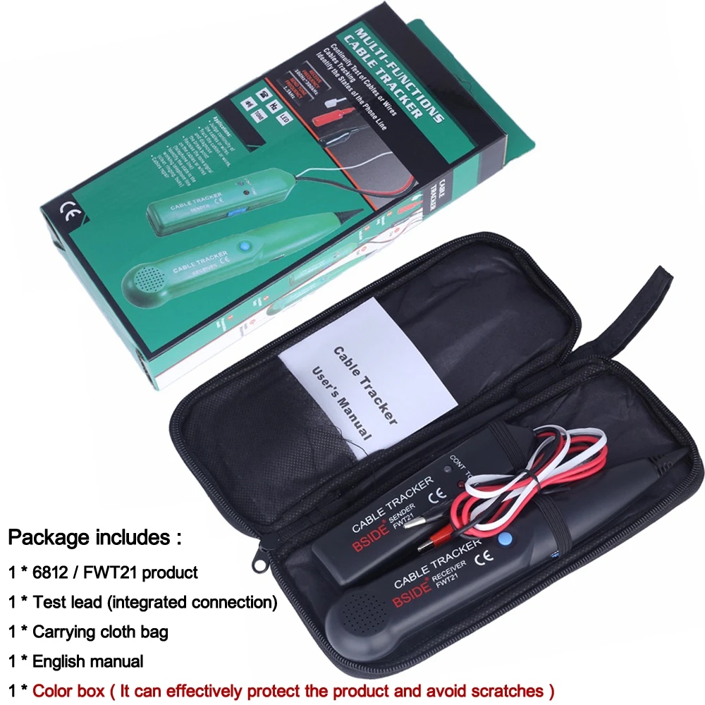 BSIDE Cable Tracker Network Telephone line Detector wire finder wiring Wires Trace breakpoint location test Better than