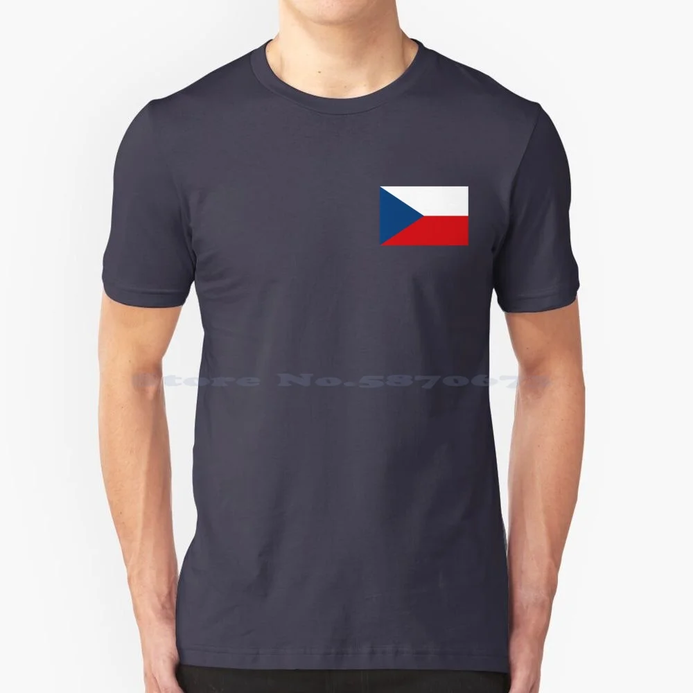 National Czech Republic Flag Official Colors Státní Vlajka ? Eské Republiky T Shirt 100% Cotton Tee Czech Flag In Red And Blue