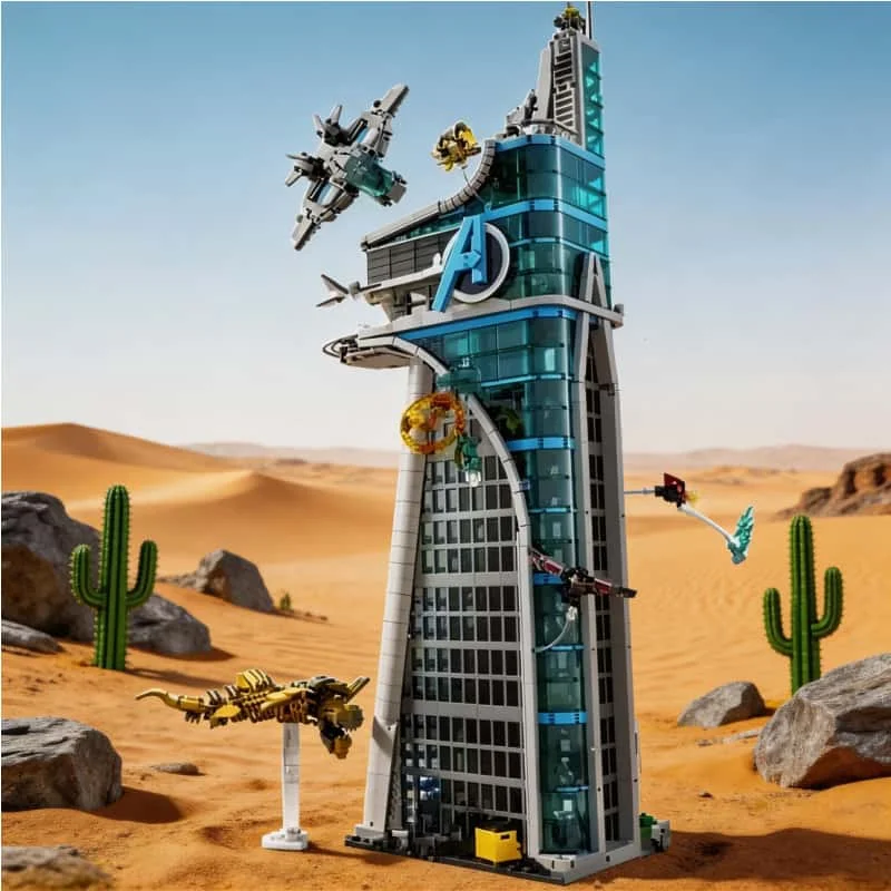 2026 5201 Pieces of movie tower hero assembly building architect creative building blocks bricks Christmas toys birthday gifts