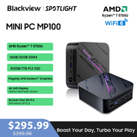 [World Premiere] Blackview Mini PC MP100 AMD R7 5700U Mini PC 8-Core 16-thread 16GB /32GB DDR4 512GB/1TB SSD Mini Computer PC