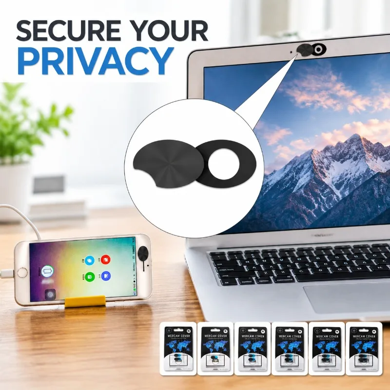 T9 Two‑In‑One Webcam Privacy Cover Sticker Anti‑Hacker Snooping Lens Blocker Self‑Adhesive Occlusion Shield for Notebook