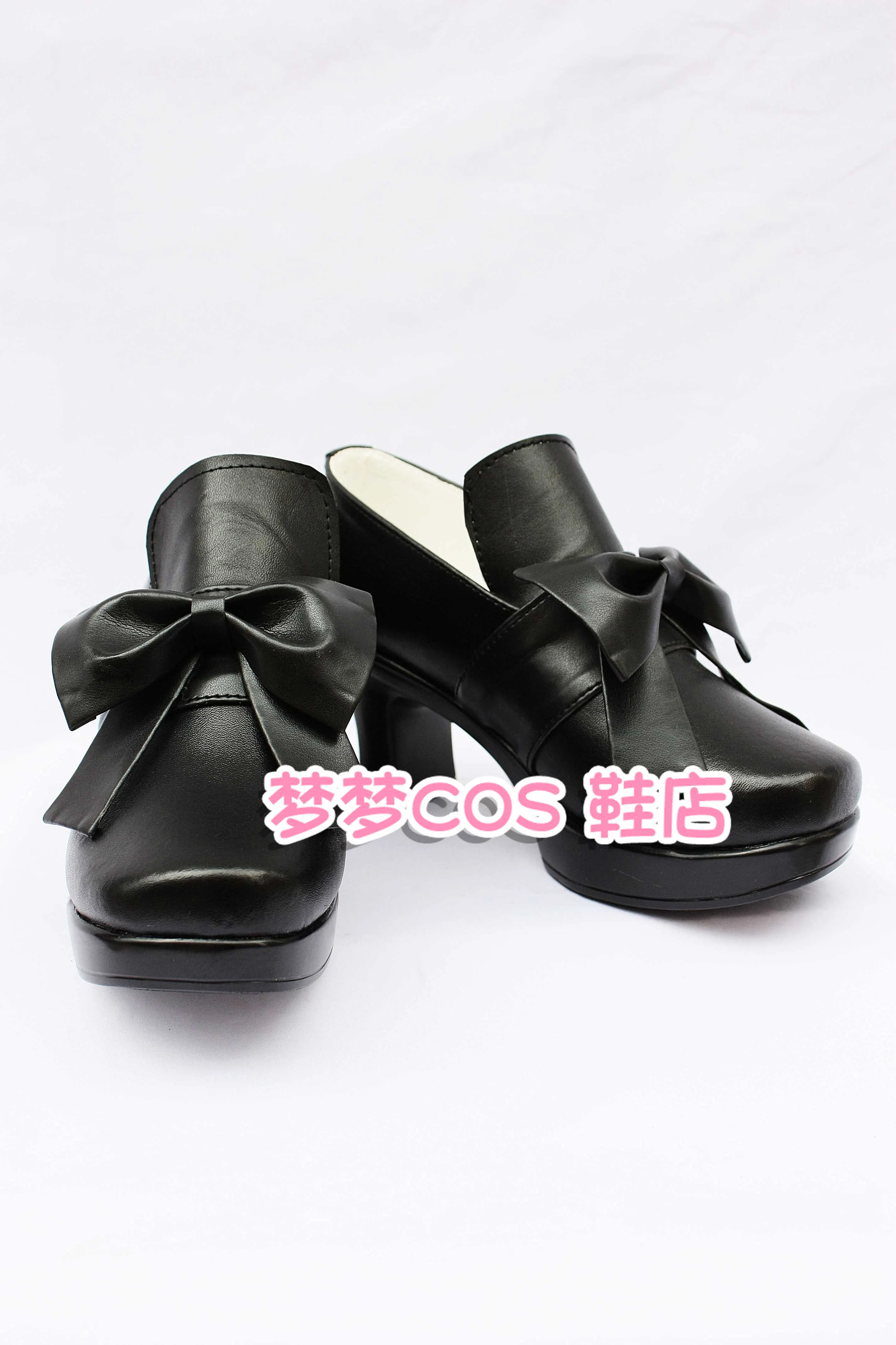Anime Black Butler Ciel Phantomhive Cosplay Shoes Black Short PU Leather Flat Sole Boots For Halloween Carnival
