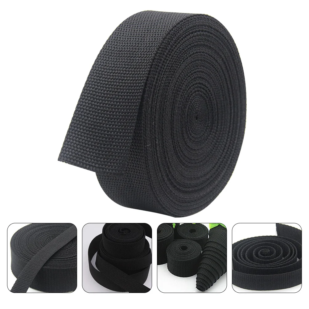 Bündeln Sie Perlen-Gurtband, Baum-Krawattenriemen, schwarzes PP-Material, langlebige Taschen, Rucksäcke, Handtaschen, Schulgepäck, DIY-Geschenke, Gartenarbeit