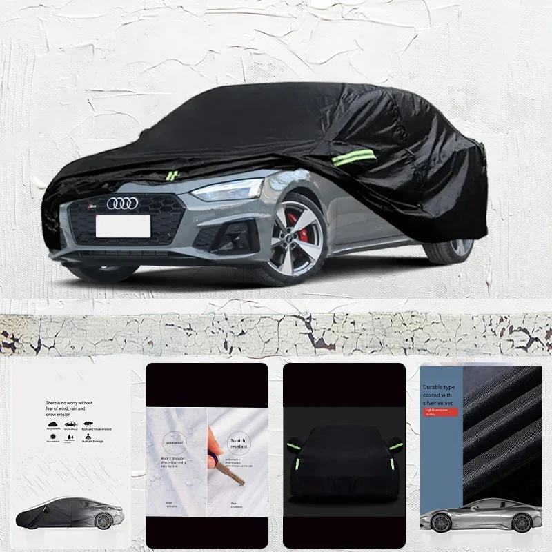 

For Audi-S5 Auto Anti snow Anti dust Anti-uv Anti peeling paint And Anti Rainwater 210t car cover Car cover protection