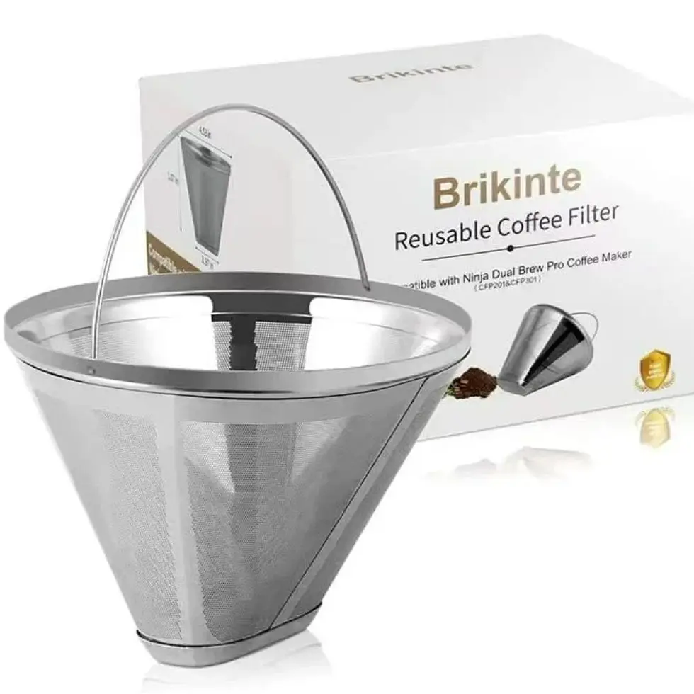 1pcs Reusable 304 Stainless Steel Replacement Coffee Filter, Compatible with Ninja CFP301 DualBrew Pro Professional Coffee Maker