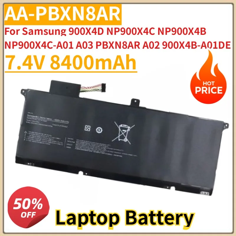 New AA-PBXN8AR Laptop Battery 7.4V 8400mAh For Samsung 900X4D NP900X4C NP900X4B NP900X4C-A01 A03 PBXN8AR A02 900X4B-A01DE