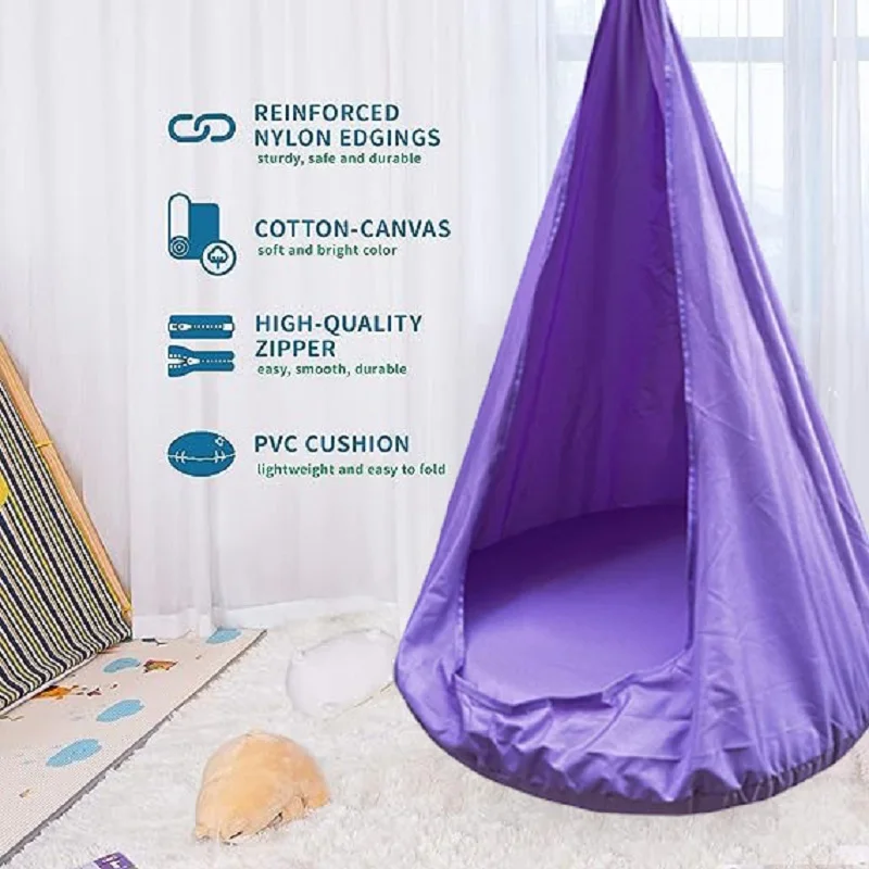 Children\'s 100cm Outdoor Inflatable Hammock Swing Durable And Easy to Carry Indoor Inflatable Cushion Hanging Chair Small Tent